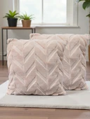 İskandinav Stil Peluş Yumuşak Dokulu Dekoratif Kırlent Kılıfı 2’li Set 43x43 cm thumbnail 1