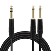 Magicvoice LD390B 2x 6.3 mm Mono Erkek - 6.3 mm Stereo Erkek 3 Metre Kablo thumbnail 2