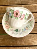 İngiliz Porseleni Myott Meakin' 1 Adet Vintage Çiçek Desenli Spring Fields Türk Kahvesi Fincanı thumbnail 1