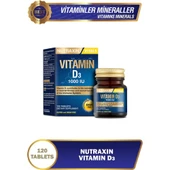 Nutraxin Vitamin D3 1000 IU 120 Tablet thumbnail 1