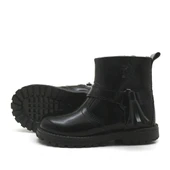 Rakerplus Chiron Hakiki Deri Siyah Rugan Püsküllü Kız Bebek Bot thumbnail 4