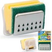 Pratik Mutfak Lavabo Vantuzlu Bulaşık Süngeri Askısı Aparatı (5314) thumbnail 3