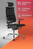 Metta Yoga 4DF Ergonomik Fileli Ofis Sandalyesi / Yönetici Koltuğu - AB.F.15.13A thumbnail 1