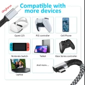 Daytona Vr-C Oculus Quest ile Uyumlu Vr5 Link Kablosu 5 M, 5gbps USB 3.2 Gen 1 Hızlı Veri Aktarımı, Hızlı Şarj Usb-C, Quest 2 Uyumlu (Type C To Type C) Kablo thumbnail 5