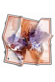 Twill Suluboya Çiçek Desenli Taba Renkli 90x90 Soft Eşarp Kenar Dikiş Şekli El Dikişli thumbnail 1