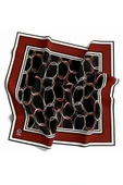 Twill Halka Desenli Bordo Renkli 90x90 Eşarp (İpek İçermez) Kenar Dikiş Şekli El Dikişli thumbnail 1