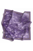 Twill Batik Desenli Mor Renkli 90x90 Eşarp (İpek İçermez) Kenar Dikiş Şekli El Dikişli thumbnail 1