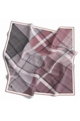 Twill Eskitme Desenli Pudra Renkli 90x90 Eşarp (İpek İçermez) Kenar Dikiş Şekli El Dikişli thumbnail 1