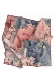 Rayon Batik Desenli Pudra Renkli 90x90 Dikim Şekli : El Dikişi Eşarp (İpek İçermez) Kenar Dikiş Şekli El Dikişli thumbnail 2