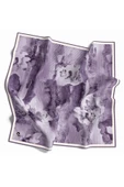 Twill Batik Desenli Lila Renkli 90x90 Eşarp (İpek İçermez) Dikim Şekli : El Dikişi thumbnail 1