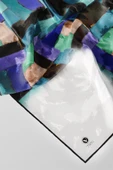 Twill Yağlı Boya Desenli İndigo Renkli 90x90 Eşarp (İpek İçermez) Kenar Dikiş Şekli El Dikişli thumbnail 3