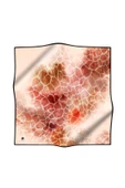 Twill Degradeli Ve Zürafa Desenli Bakır Renkli 90x90 Eşarp (İpek İçermez) Kenar Dikiş Şekli El Dikişli thumbnail 2