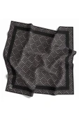 Twill Minimalist Desenli Füme Renkli 90x90 Eşarp (İpek İçermez) Kenar Dikiş Şekli El Dikişli thumbnail 1