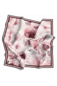Rayon Sulu Boya Çiçek Desenli Pudra Renkli 90x90 Dikim Şekli : El Dikişi Eşarp (İpek İçermez) thumbnail 2