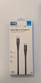 KVK 60W Örgülü Type-C To Type-C Hızlı Data/şarj Kablosu 1 Metre thumbnail 1