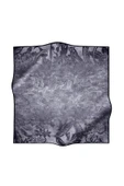 % 57 İpek % 43 Viskon Twill İpek Degradeli Yaprak  Desenli Gümüş Renkli 90x90 Eşarp Dikim Şekli : El Dikişi thumbnail 2