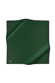 %100 Twill İpek Monogram Desenli Zümrüt Yeşili Renkli 90x90 Eşarp Dikim Şekli : El Dikişi thumbnail 2