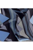 % 57 İPEK % 43 VİSKON Twill İpek Geometrik Desenli İndigo - Siyah Renkli 90x90 Eşarp Dikim Şekli : El Dikişi thumbnail 6