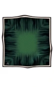 100% Twill İpek Monogram Desenli Zümrüt Yeşili Renkli 90x90 Dikim Şekli : El Dikişi Eşarp thumbnail 2