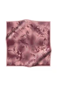 100% Twill İpek Çiçek Desenli Pudra Renkli 90x90 Dikim Şekli : El Dikişi Eşarp thumbnail 2