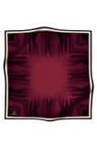 100% Twill İpek Monogram Desenli Bordo Renkli 90x90 Dikim Şekli : El Dikişi Eşarp thumbnail 2