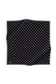 %100 Twill İpek Monogram Desenli Siyah - Krem Renkli 90x90 Eşarp Dikim Şekli : El Dikişi thumbnail 2