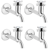 4lü Artı Aç Kapa 4 Kollu Krom Çevirveli Musluk Duvardan Tek Girişli thumbnail 1