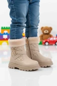 Cool Bej İçi Polarlı Fermuarlı Kız Çocuk Bot Evla P thumbnail 1