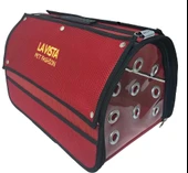 La Vista Lüx Flaybag Perdeli Kedi, Küçük Köpek Taşıma Çantası 43-26-27Cm 1300Gr KIRMIZI thumbnail 1