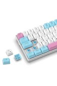 R10 Mekanik Klavye Full Anti-Ghosting Hot Swap Blue Switch Oyuncu Klavyesi (Türkçe) Buz Mavisi Işık thumbnail 3