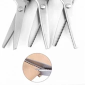 Zikzaklı Kesim Makası Desenli Tırtıklı Oya Makası Terzi Kumaş thumbnail 4