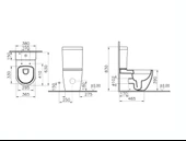 S55 DUVARA SIFIR KANALSIZ KLOZET+REZERVUAR+İÇ TAKIM+KLOZET KAPAĞI SET thumbnail 2