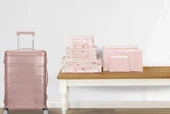 Baby 6'lı Desenli Fileli Bavul Valiz İçi Düzenleyici Çok Amaçlı Organizer (pembe) thumbnail 3