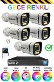 SNRELK sencrom HAMA 5'Lİ 1080P Full Hd Gece Renkli 320 Gb Güvenlik Kamerası Set thumbnail 1