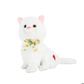 Sesli Peluş Van Kedisi 33 cm Miyavlayan Oyuncak Van Kedisi thumbnail 1