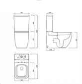 S25 SQUARE DUVARA SIFIR KANALSIZ KLOZET+REZERVUAR+İÇ TAKIM+KLOZET KAPAĞI SET thumbnail 4