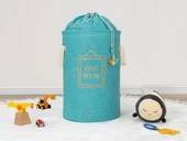 Baby Kullanımı Kolay Desenli Taşınabilir Torbalı Yuvarlak Sepet(yeşil) 04270 thumbnail 1