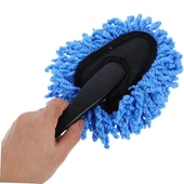 Makarna El Mopu Mini Mikrofiber Toz Alma ve Islak-Kuru Temizleme Fırçası 1 Adet Mavi thumbnail 2