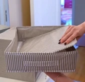 3 Bölmeli Çekmece , Çok Amaçlı Organizer - Çorap Çamaşır Organizer - Masa Üstü Düzenleyici thumbnail 4