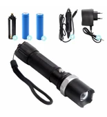 Profesyonel Şarjlı El Feneri Uzun Menzilli Şarjlı Zoomlu Süper Güçlü Acil Durum Feneri Çift Bataryal (5314) thumbnail 3