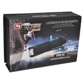 Km 87 Polis Tipi Zoomlu Şarjlı Metal Dağ Kamp Cep Feneri thumbnail 6