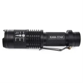 Km 87 Polis Tipi Zoomlu Şarjlı Metal Dağ Kamp Cep Feneri thumbnail 2