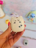 Sevimli Kedi Silgi Rulo Silgi, Toz Hazneli Silgi - Krem (Bej) thumbnail 1