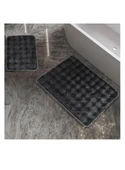 Schafer Home Pia peluş 2 li Banyo Paspası-Antrasit thumbnail 1