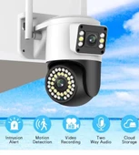 4mp Yoosee Çift Lens Ip Kamera - Wıfı Açık Otomatik İzleme, Su Geçirmez Kablosuz Güvenlik Ev Kamerası, Renkli Gece Görüş thumbnail 5