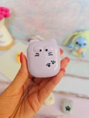 Sevimli Kedi Silgi Rulo Silgi, Toz Hazneli Silgi - Mor thumbnail 1