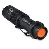 Km 87 Polis Tipi Zoomlu Şarjlı Metal Dağ Kamp Cep Feneri thumbnail 3