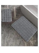 Schafer Home Pia peluş 2 li Banyo Paspası-Gri thumbnail 1