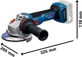 Bosch Profesyonel GWS 18V-11 S Devir Ayarlı Akülü Taşlama Makinesi 125 mm 06019N4000 (Solo -Aküsüz) thumbnail 3