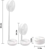 Teleskopik Fan Vantilatör 4 Modlu Şarjlı Katlanabilir Yükseltilebilir Taşınabilir Serinletici Portatif Masa Vantilatörü thumbnail 3